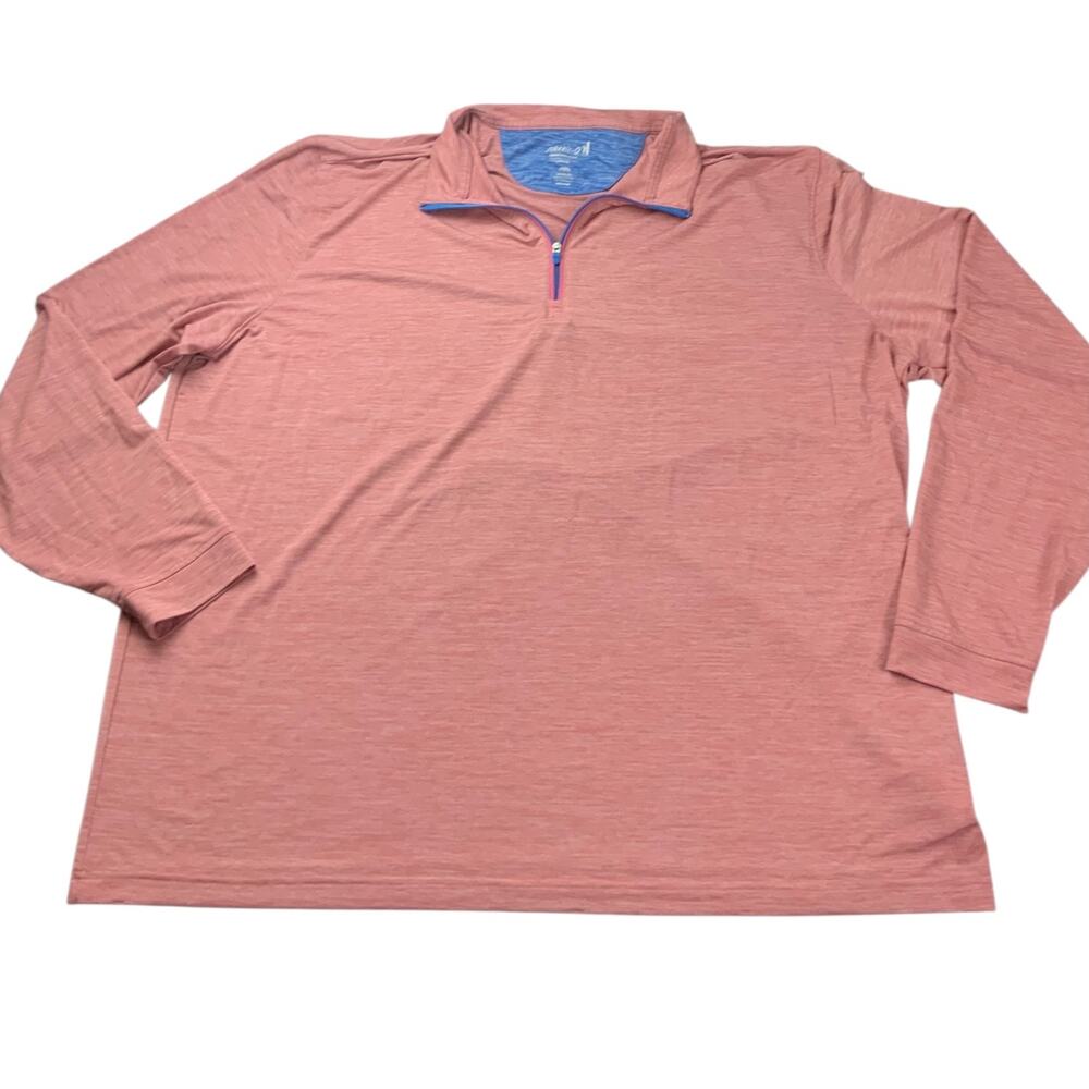 Johnnie-O Performance 1/4 Zip Pullover XXL Pink Stretch Golf UPF 50 Lightweight